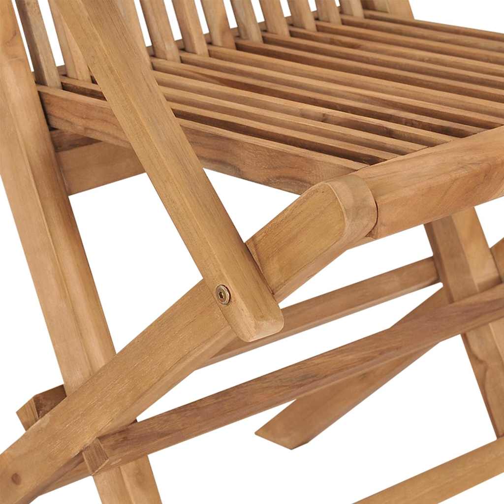 7-teiliges Garten Essset aus massivem Holz Teak