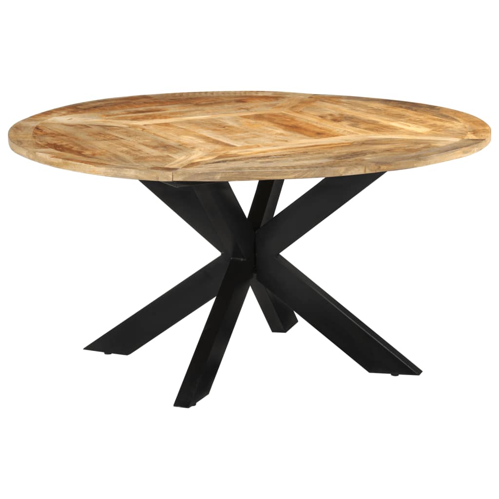 Esstisch Ø150x76 cm Massives Raues Mangoholz - heimxxl.de