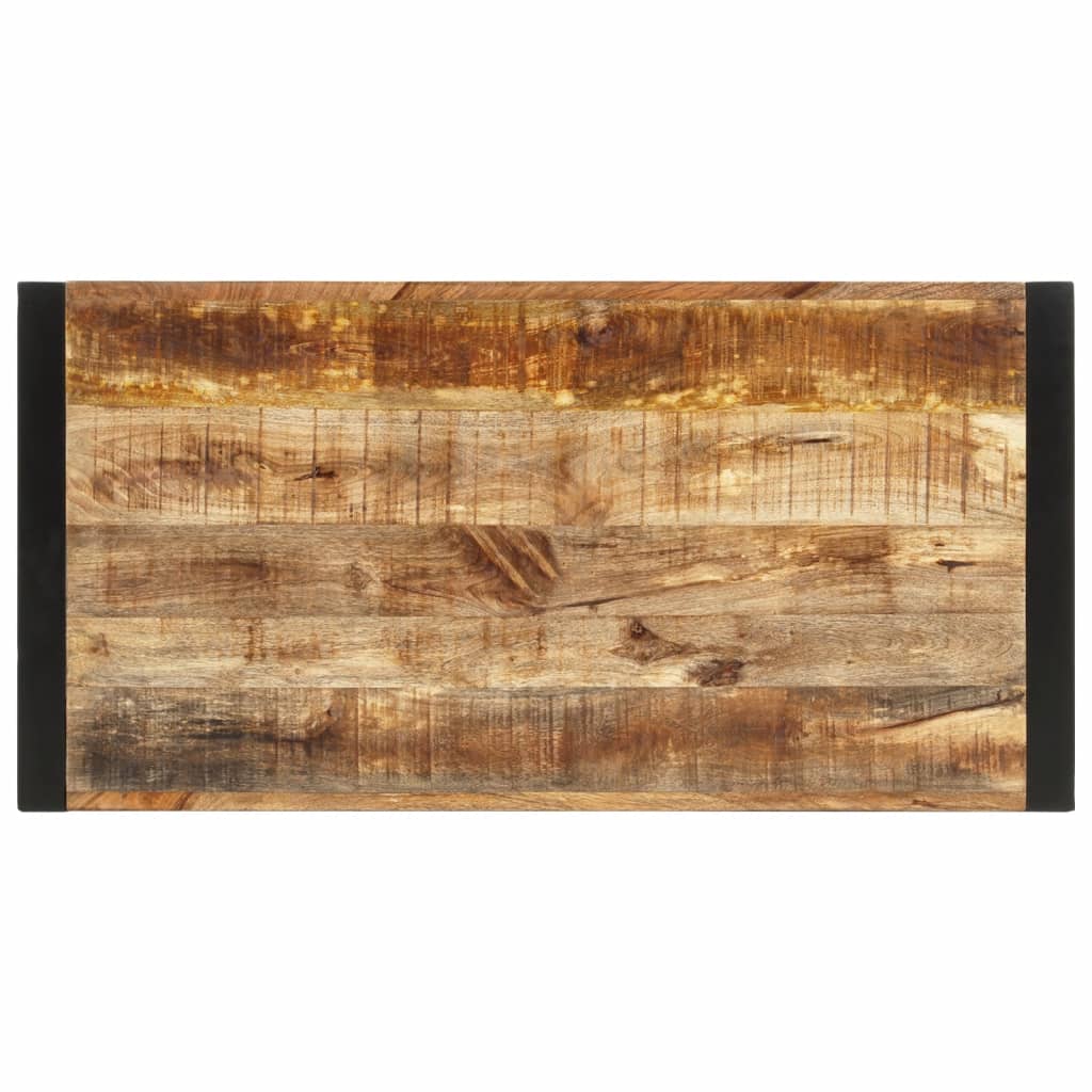 Bartisch 110x55x110 cm Massives Raues Mangoholz