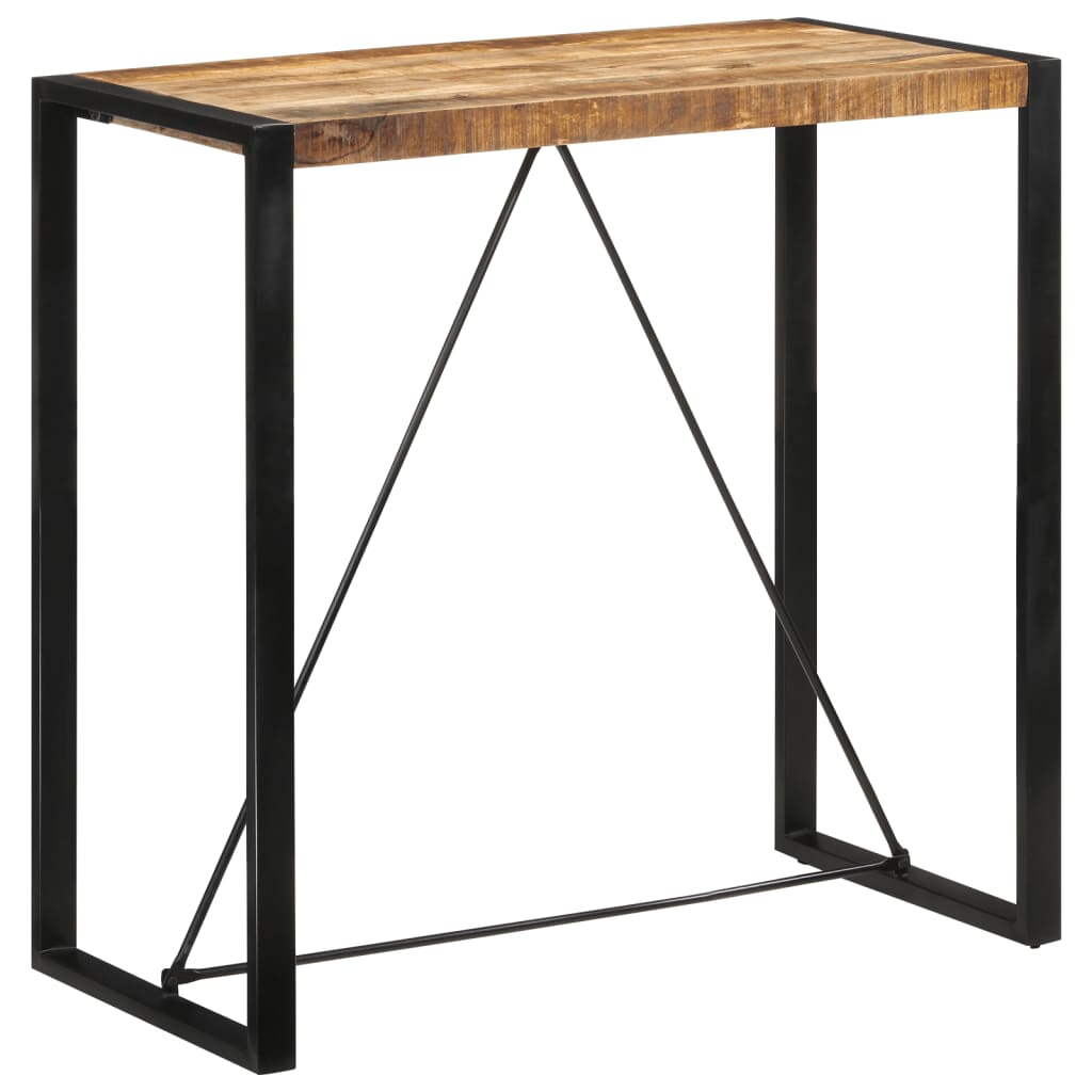 Bartisch 110x55x110 cm Massives Raues Mangoholz