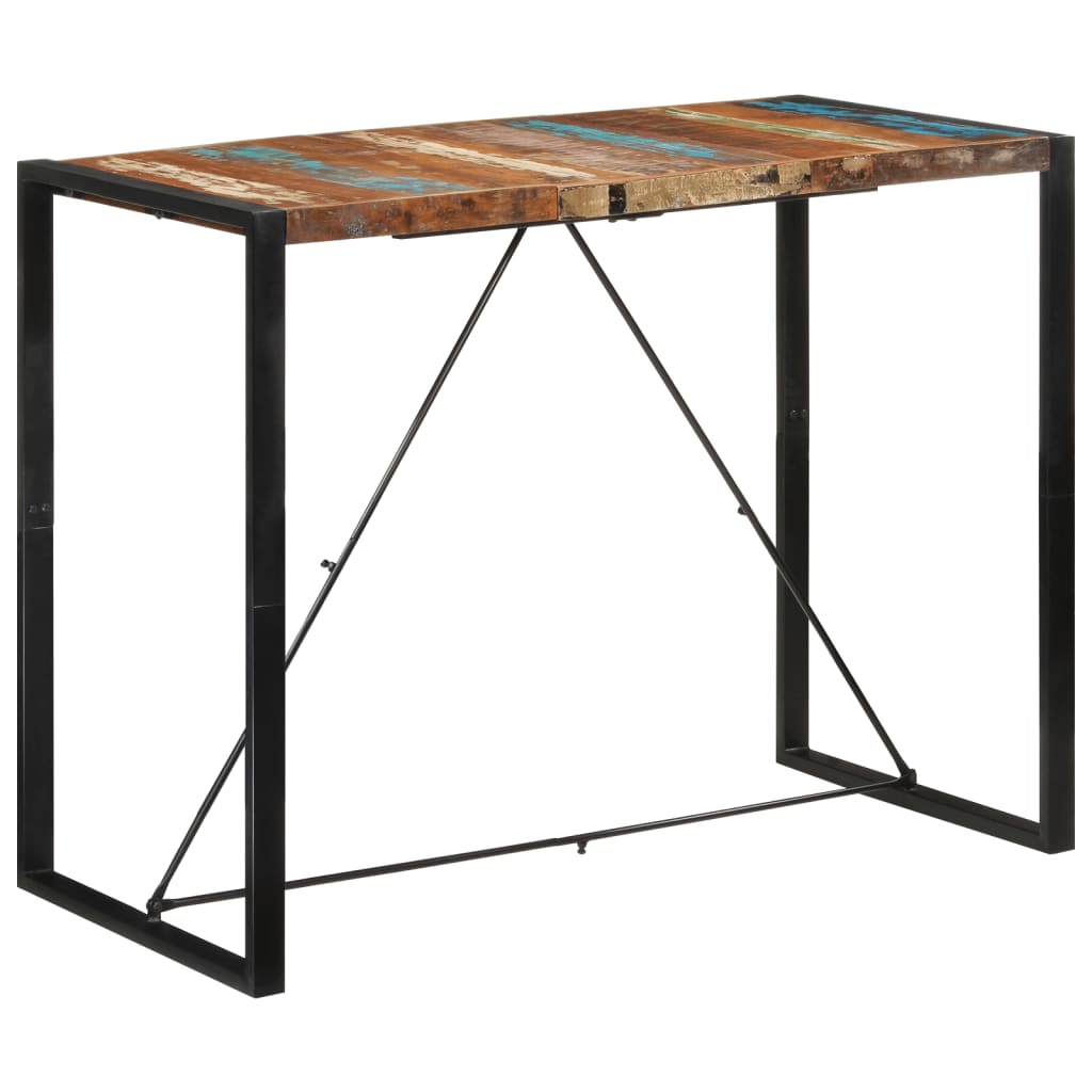 Bartisch 140x70x110 cm Altholz Massiv
