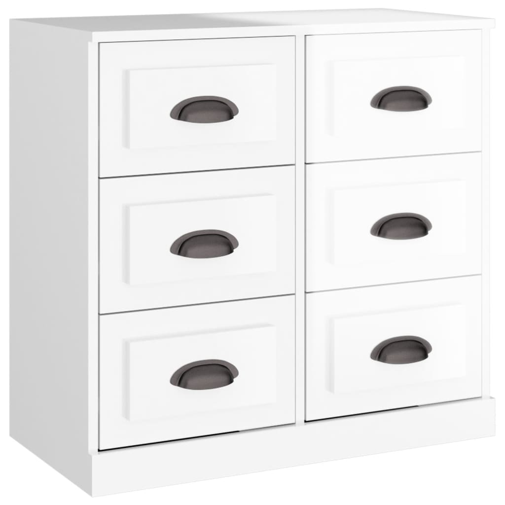 Sideboards 2 Stk. Hochglanz-Weiß Holzwerkstoff - heimxxl.de