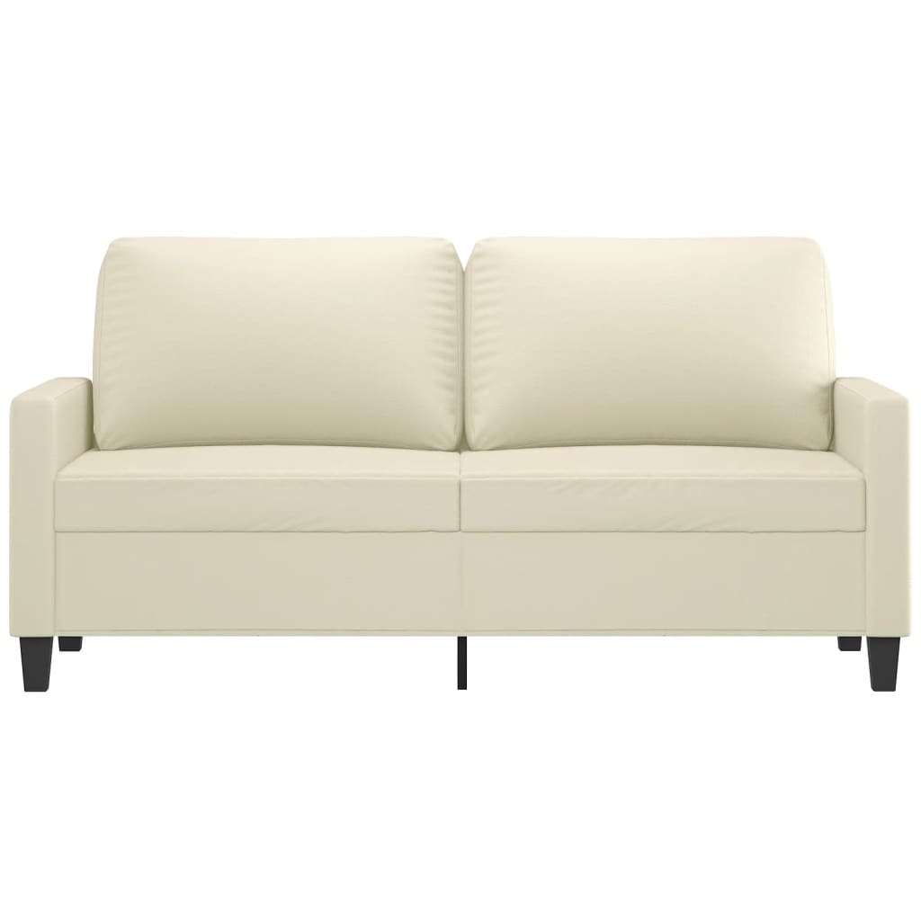 2-Sitzer-Sofa Creme 140 cm Kunstleder - heimxxl.de