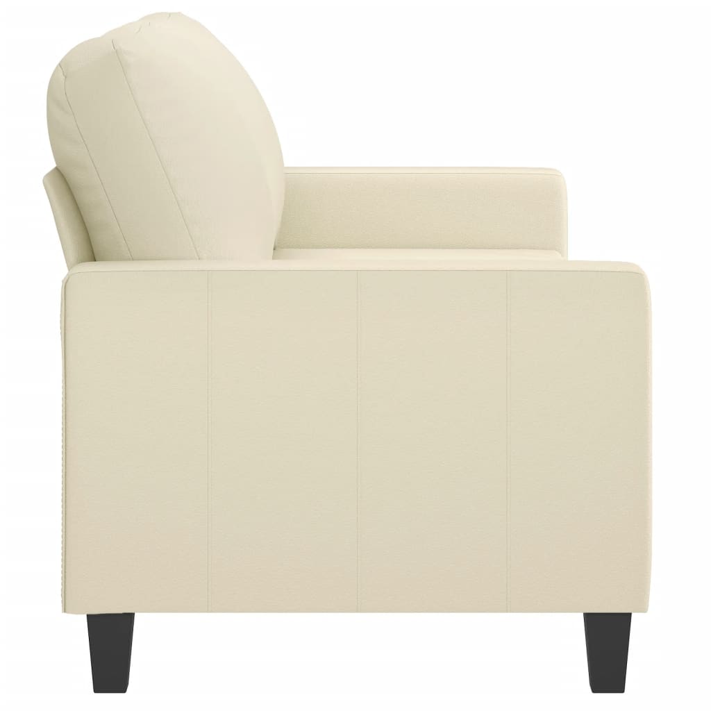 2-Sitzer-Sofa Creme 140 cm Kunstleder - heimxxl.de