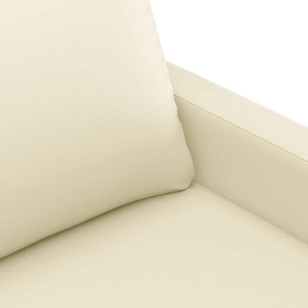 2-Sitzer-Sofa Creme 140 cm Kunstleder - heimxxl.de