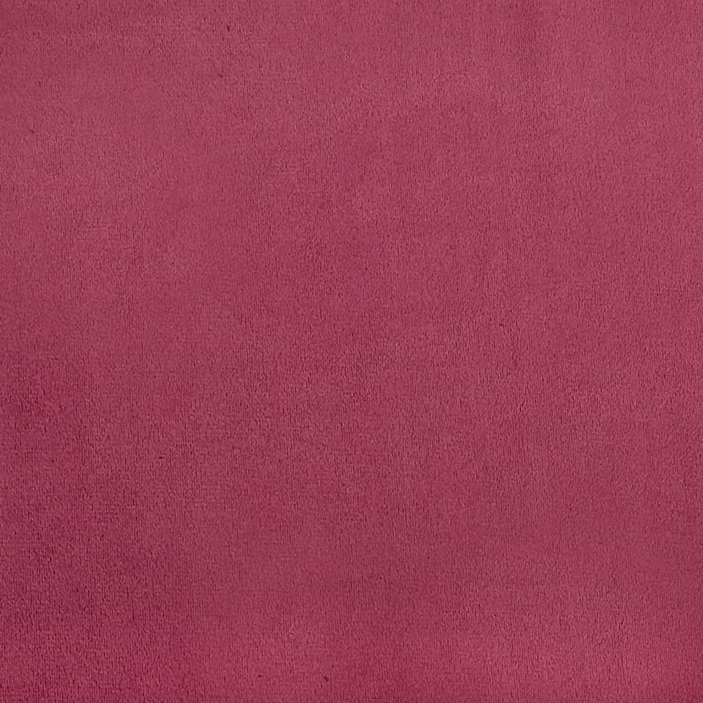 Sitzbank mit Rückenlehne Weinrot 119,5x64,5x75 cm Samt