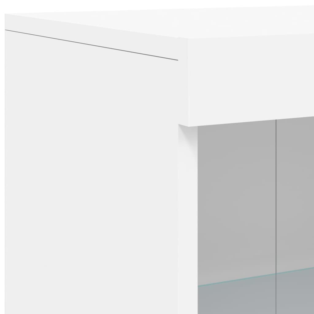 Sideboard mit LED-Leuchten Weiß 181,5x37x100 cm - heimxxl.de