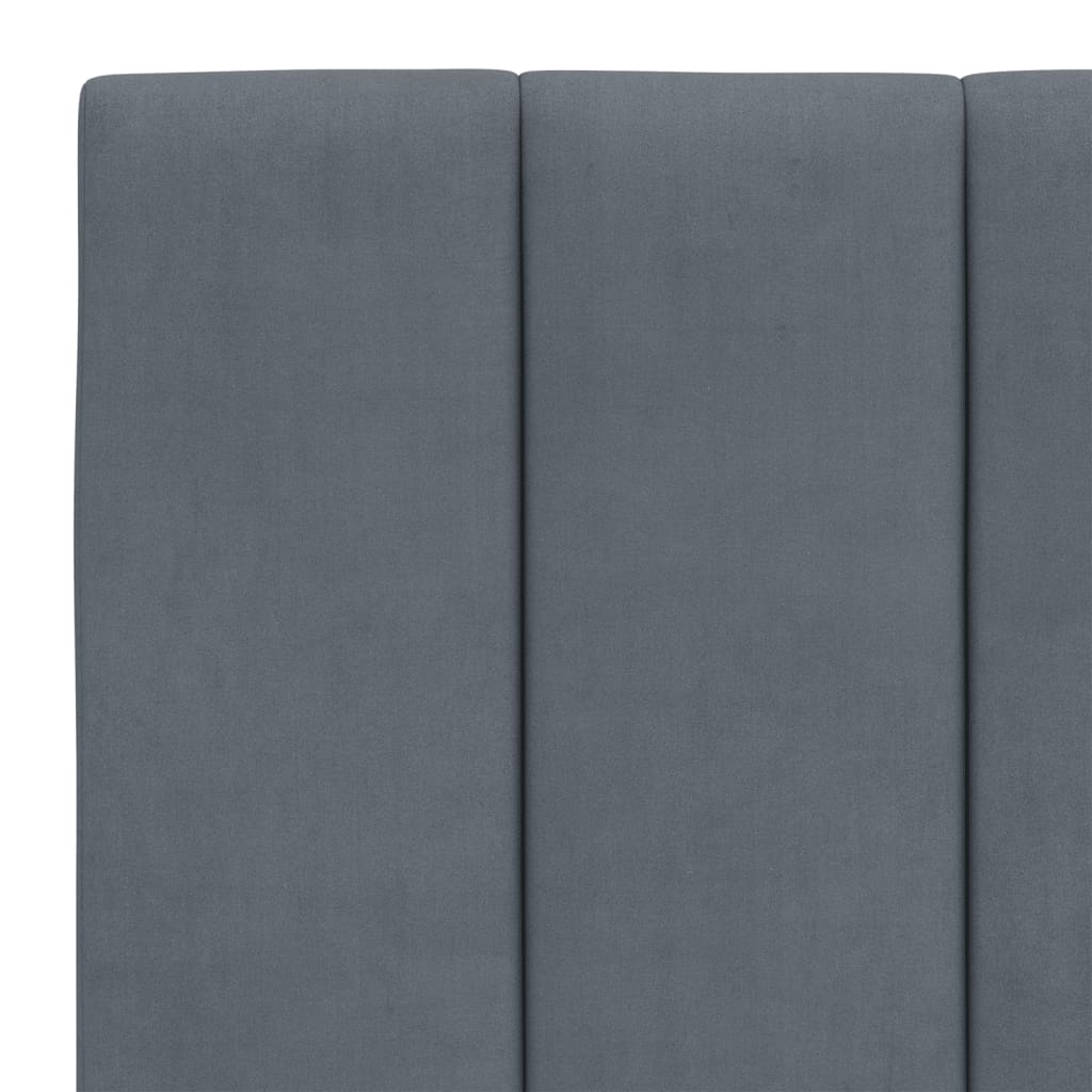 Bettgestell ohne Matratze Dunkelgrau 140x200 cm Samt
