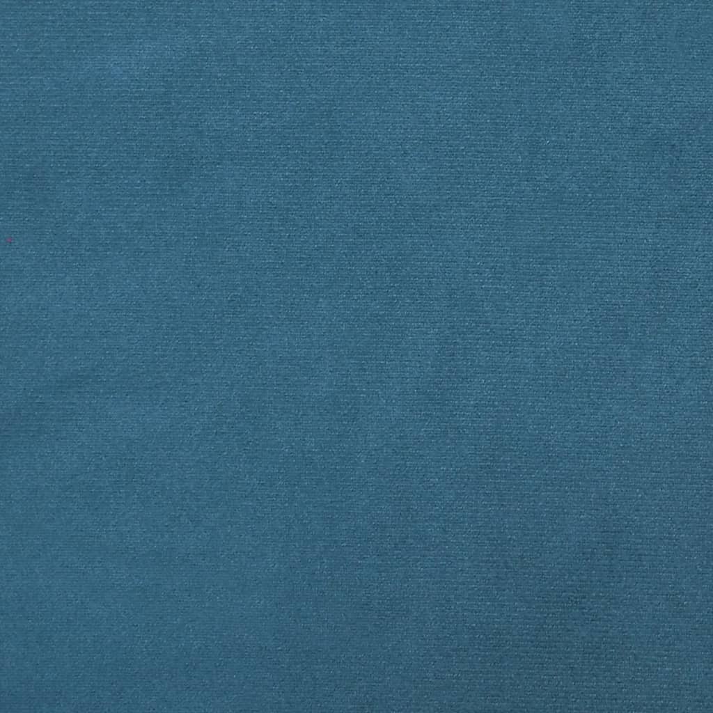 Chesterfield-Sofa mit Nackenrollen 2-Sitzer Blau Samt