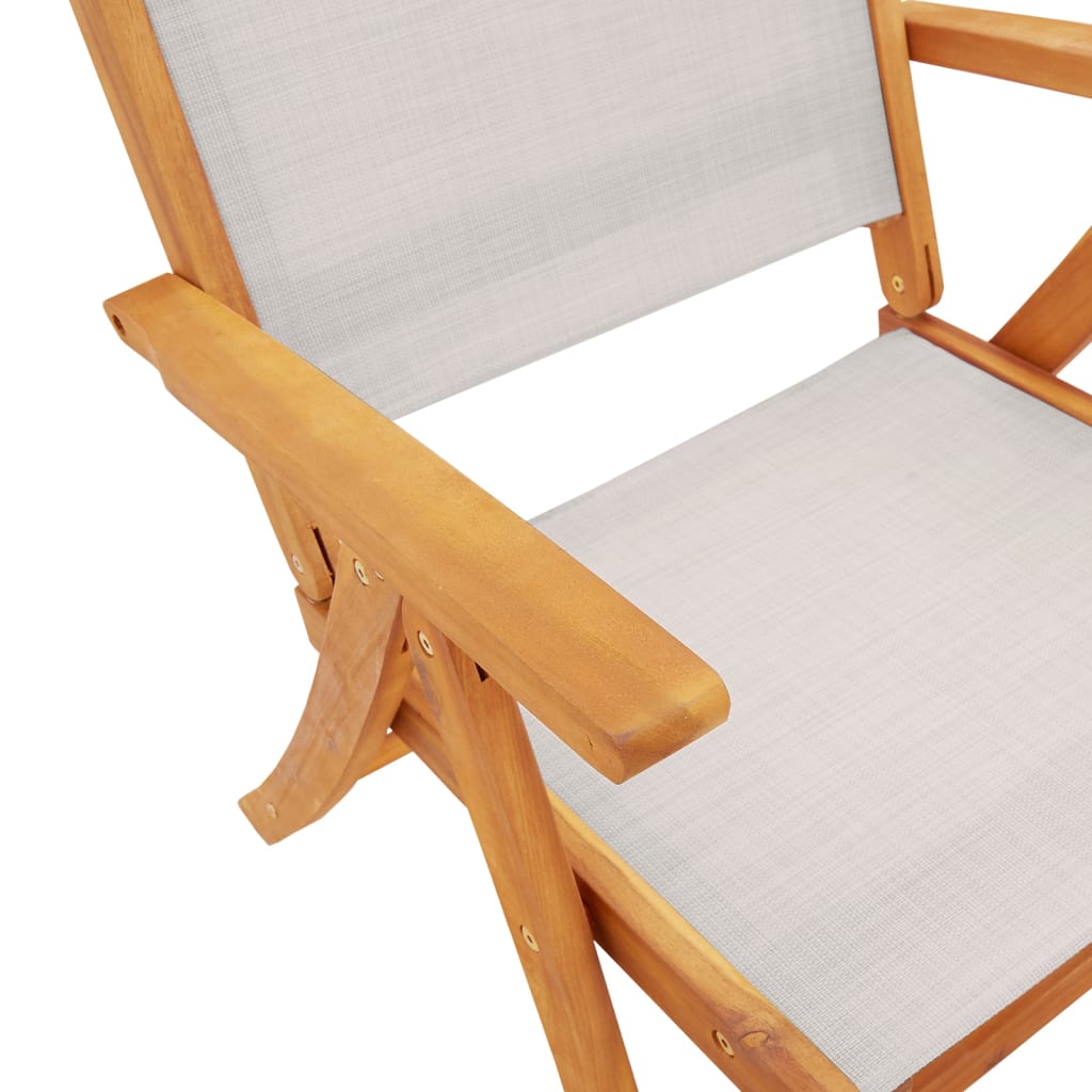 Gartenstühle 8 Stk. Klappbar Massivholz Akazie und Textilene - heimxxl.de