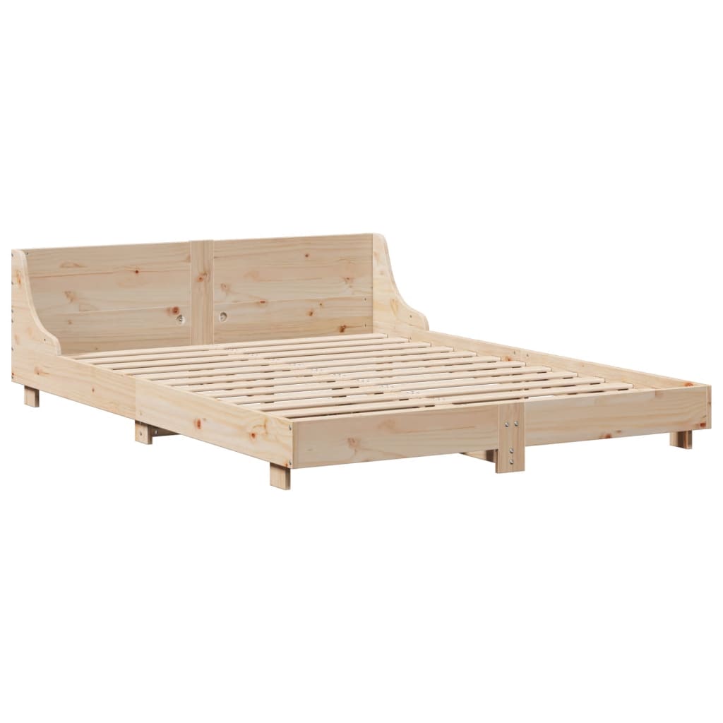 Massivholzbett ohne Matratze 160x200 cm Kiefernholz - heimxxl.de