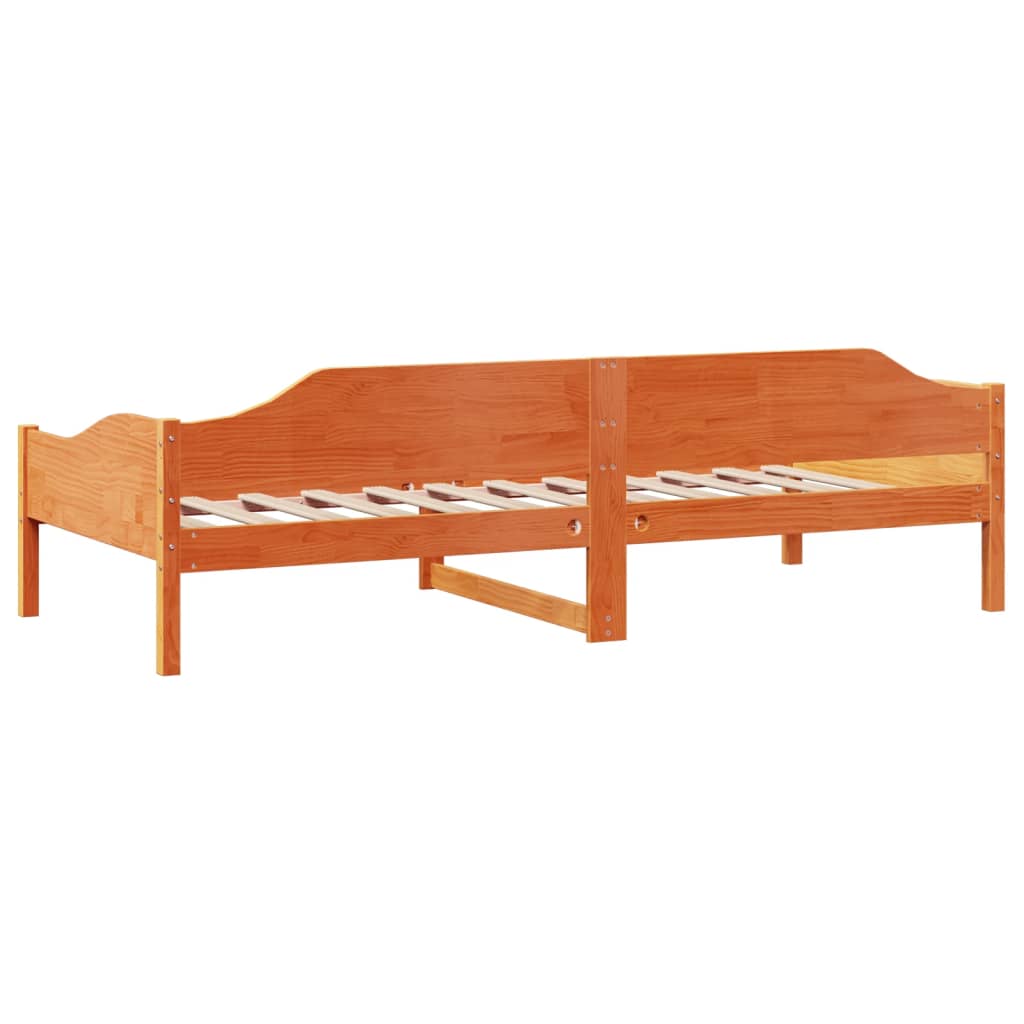Massivholzbett ohne Matratze Wachsbraun 90x190 cm Kiefernholz - heimxxl.de