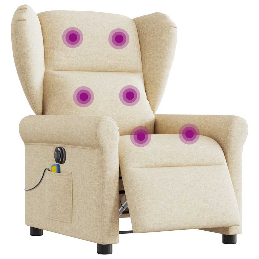 Massagesessel Elektrisch Creme Stoff