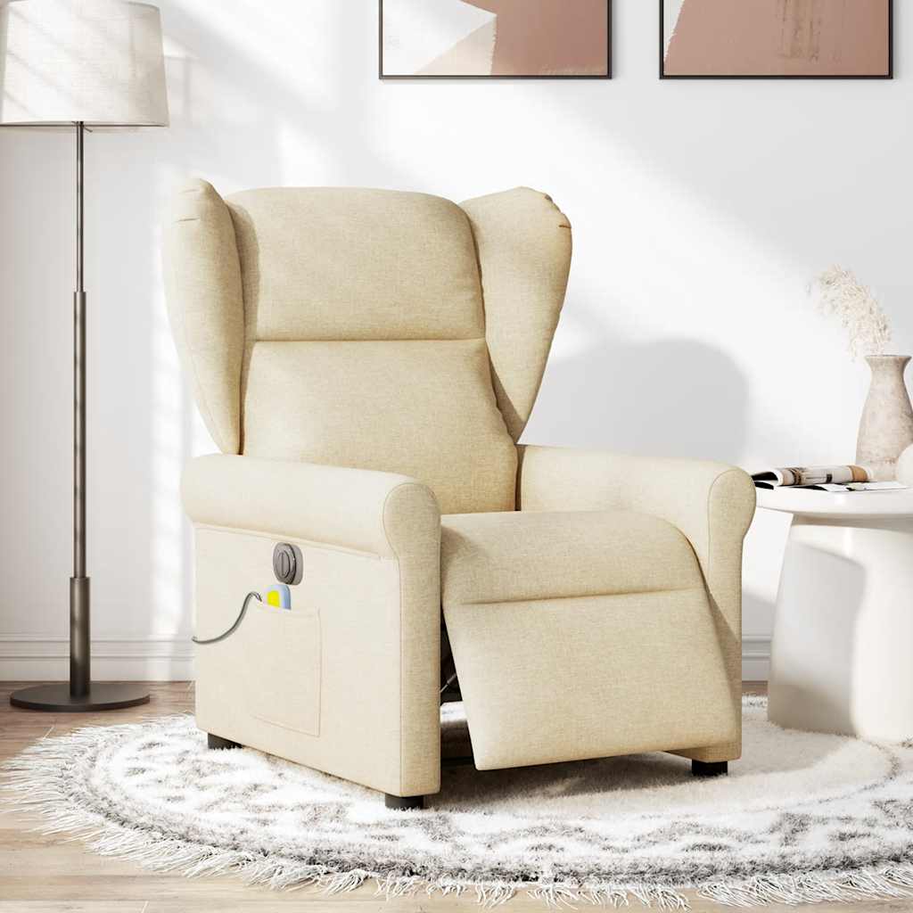 Massagesessel Elektrisch Creme Stoff