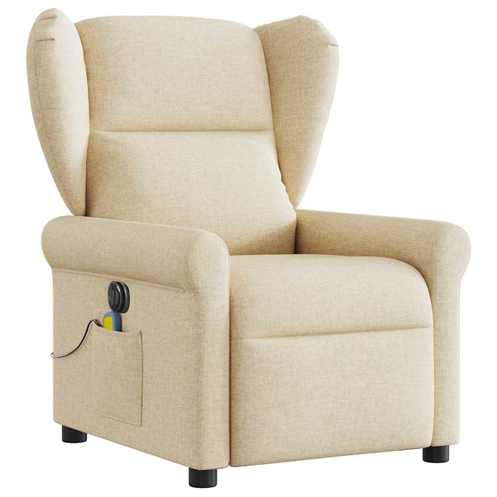 Massagesessel Elektrisch Creme Stoff