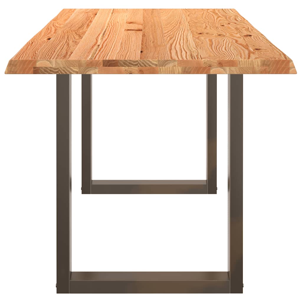 Esstisch mit Baumkanten 180x80x74cm Massivholz Eiche Rechteckig