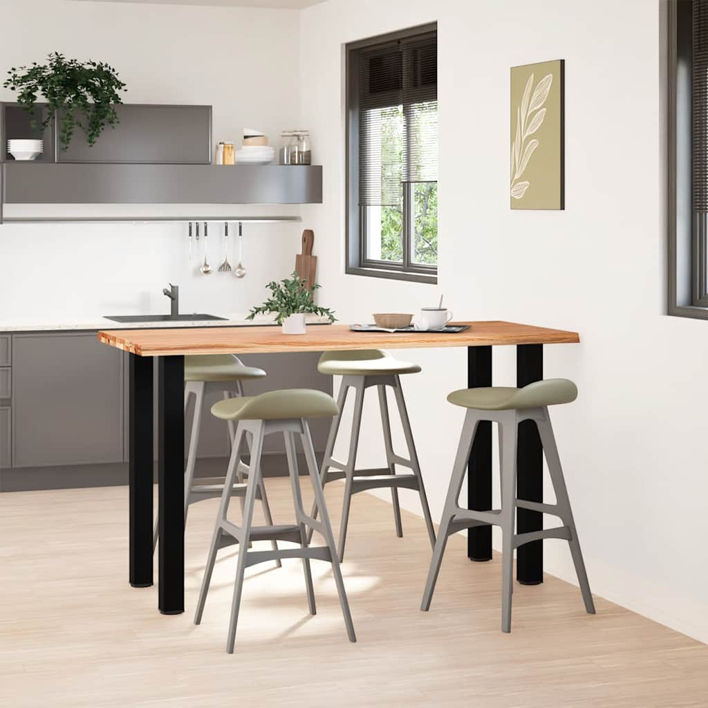 Bartisch Hellbraun 200x80x92 cm Massivholz Eiche Rechteckig