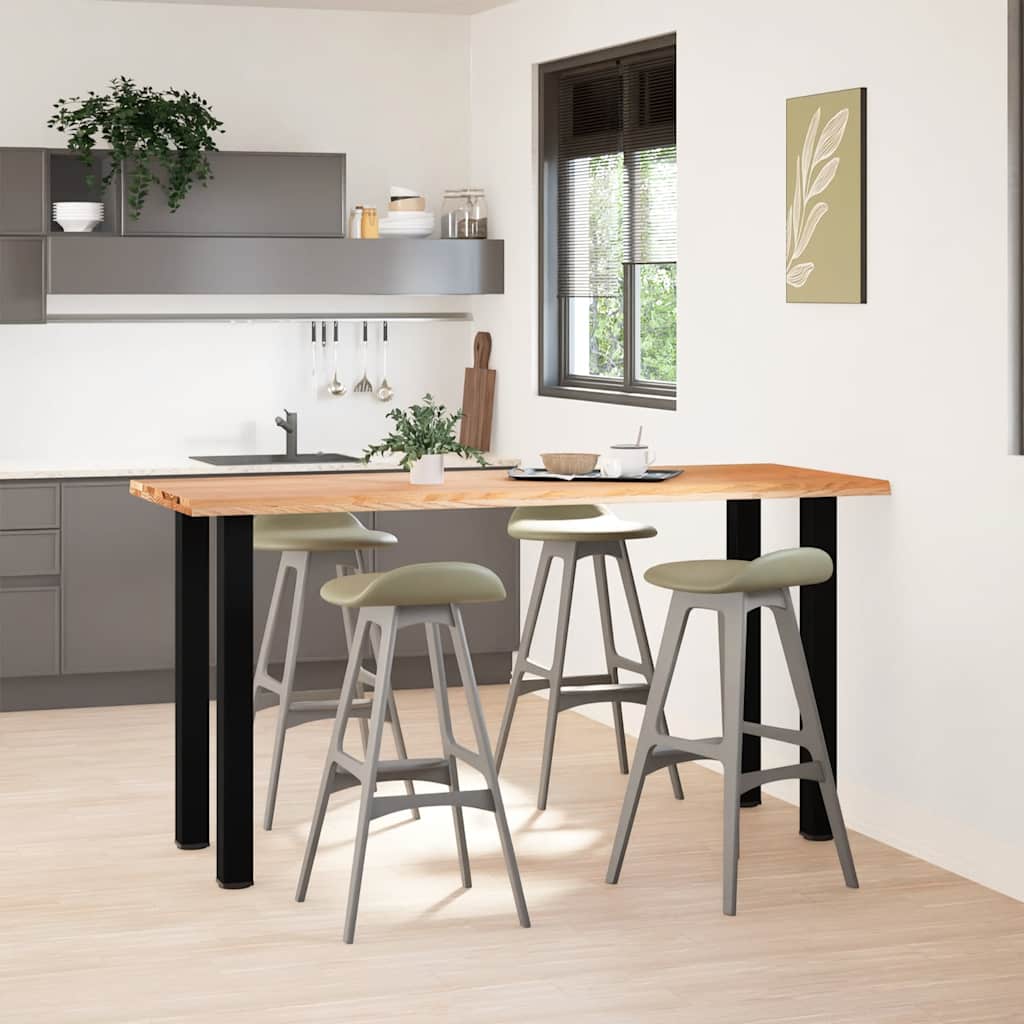 Bartisch mit Baumkanten 200x80x102 cm Massivholz Rechteckig