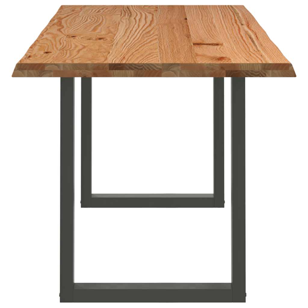 Esstisch mit Baumkanten 220x80x74 cm Massivholz Eiche