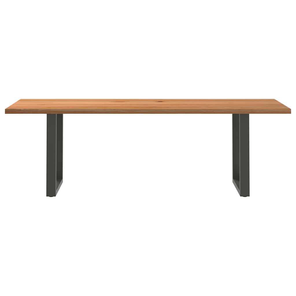 Esstisch Hellbraun 240x80x74 cm Massivholz Eiche Rechteckig