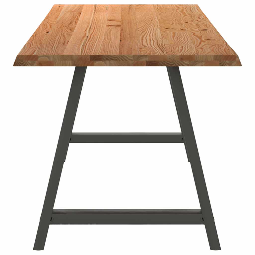 Esstisch mit Baumkanten 240x80x74cm Massivholz Eiche Rechteckig