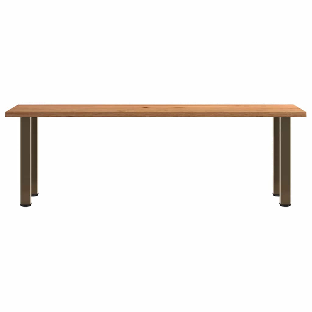 Esstisch Hellbraun 240x80x74 cm Massivholz Eiche Rechteckig