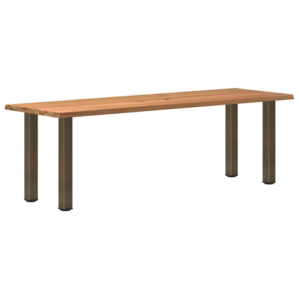 Esstisch Hellbraun 240x80x74 cm Massivholz Eiche Rechteckig