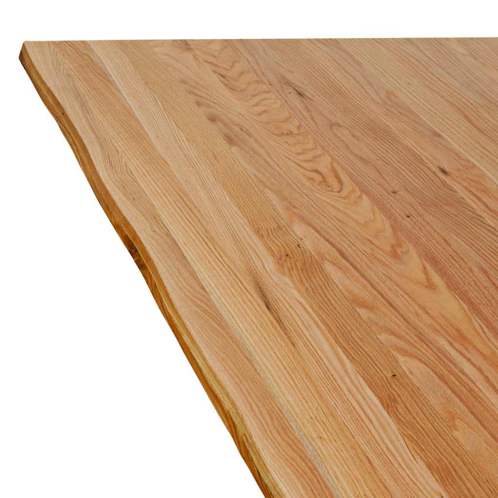 Esstisch mit Baumkanten Hellbraun 240x80x74 cm Massivholz Eiche