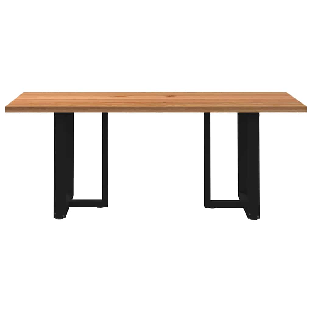 Esstisch Hellbraun 200x90x74 cm Massivholz Eiche Rechteckig