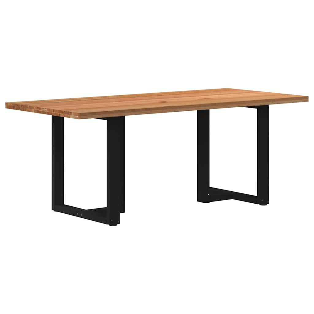 Esstisch Hellbraun 200x90x74 cm Massivholz Eiche Rechteckig