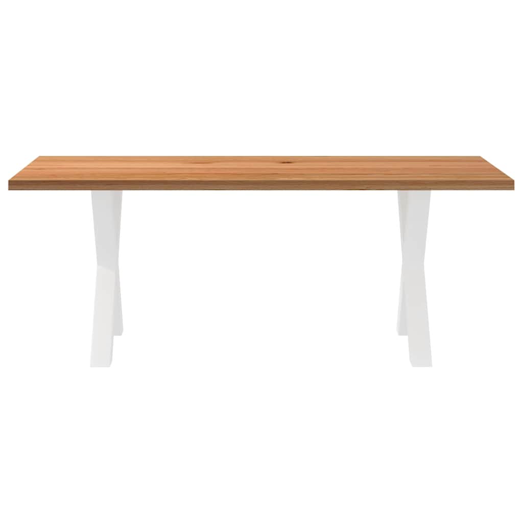 Esstisch Hellbraun 200x90x74 cm Massivholz Eiche Rechteckig
