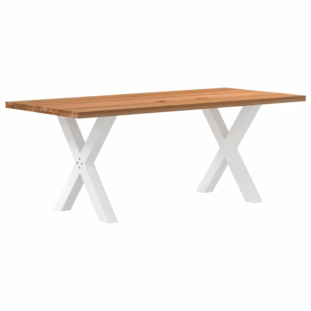 Esstisch Hellbraun 200x90x74 cm Massivholz Eiche Rechteckig