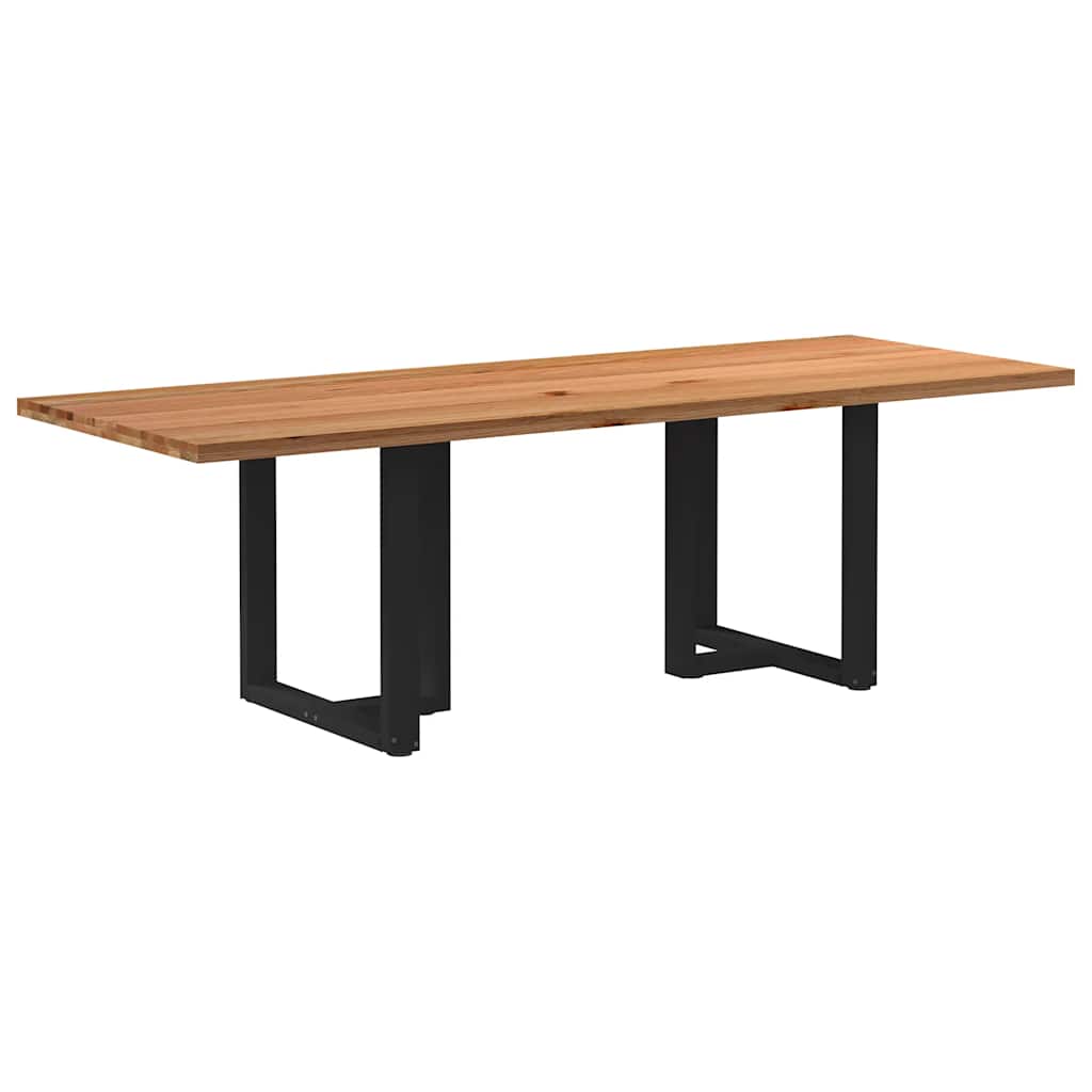 Esstisch Hellbraun 240x90x74 cm Massivholz Eiche Rechteckig
