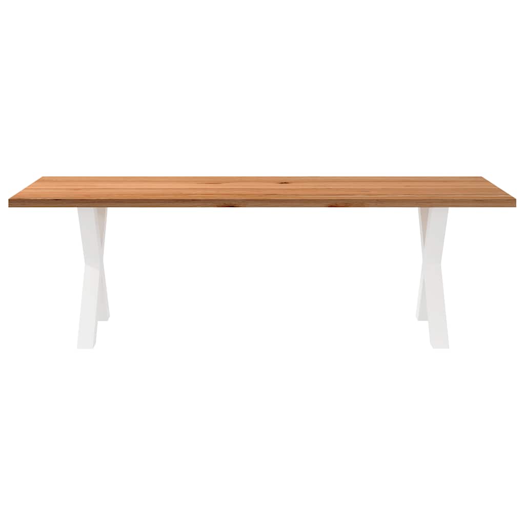 Esstisch Hellbraun 240x90x74 cm Massivholz Eiche Rechteckig