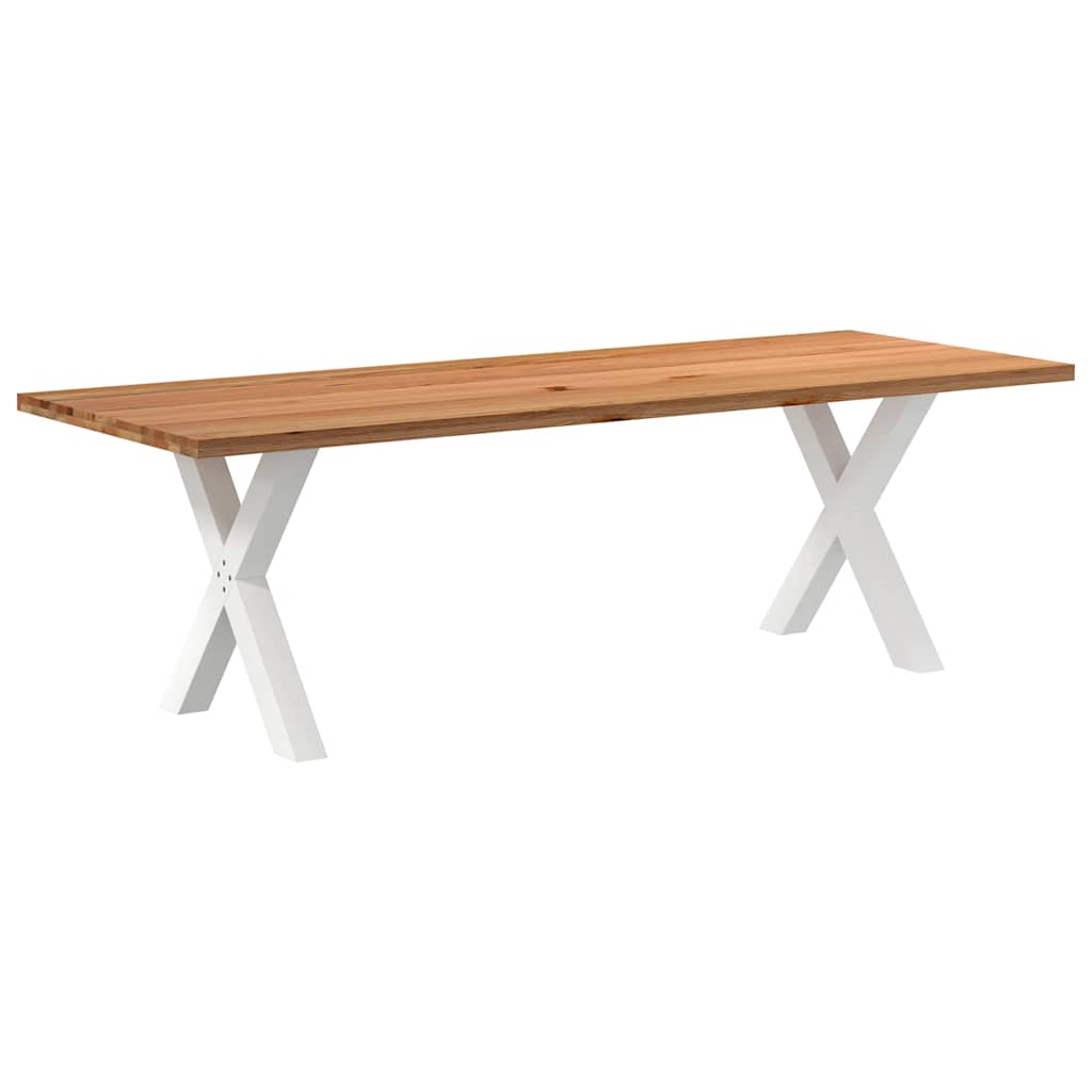 Esstisch Hellbraun 240x90x74 cm Massivholz Eiche Rechteckig