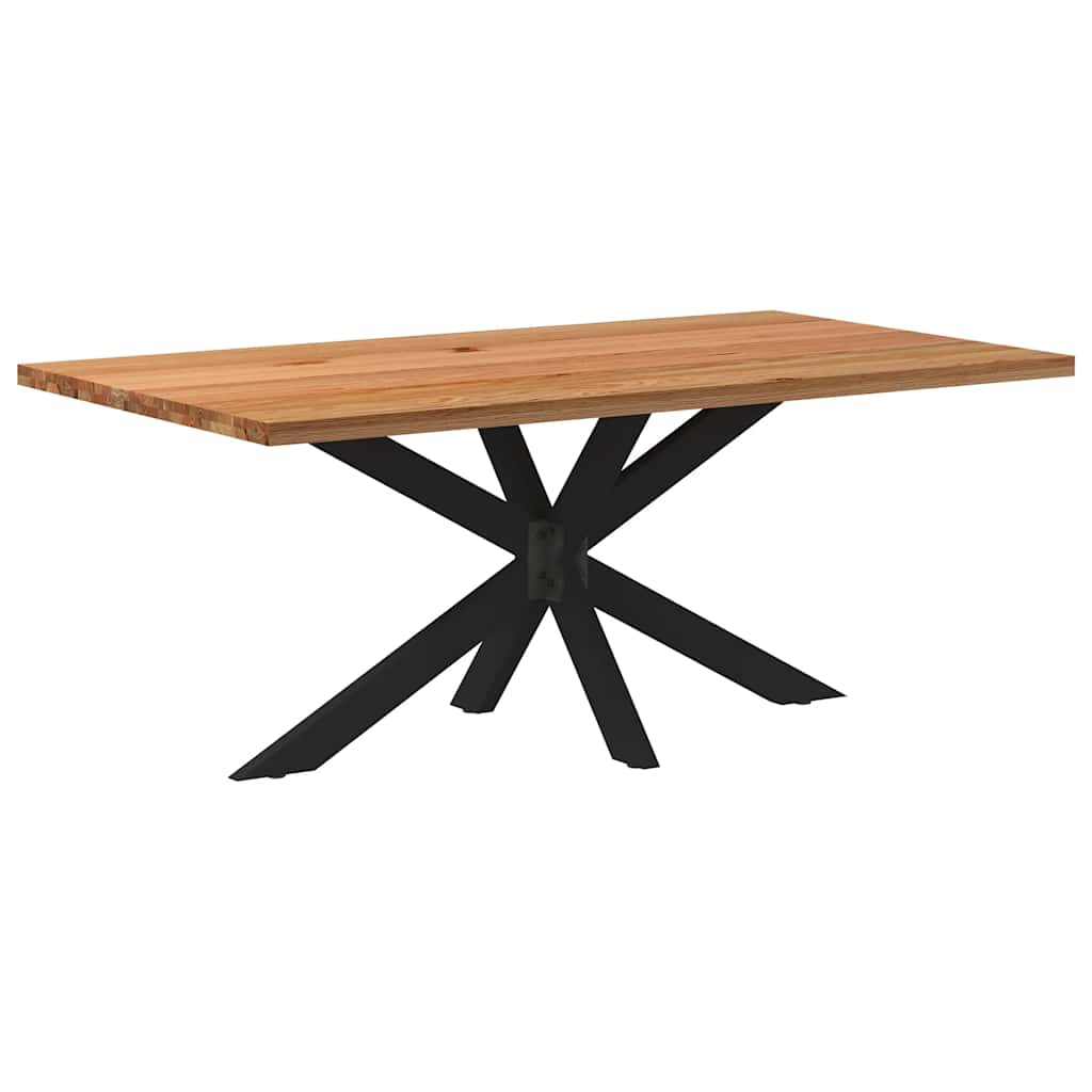Esstisch Hellbraun 180x100x74 cm Massivholz Eiche Rechteckig