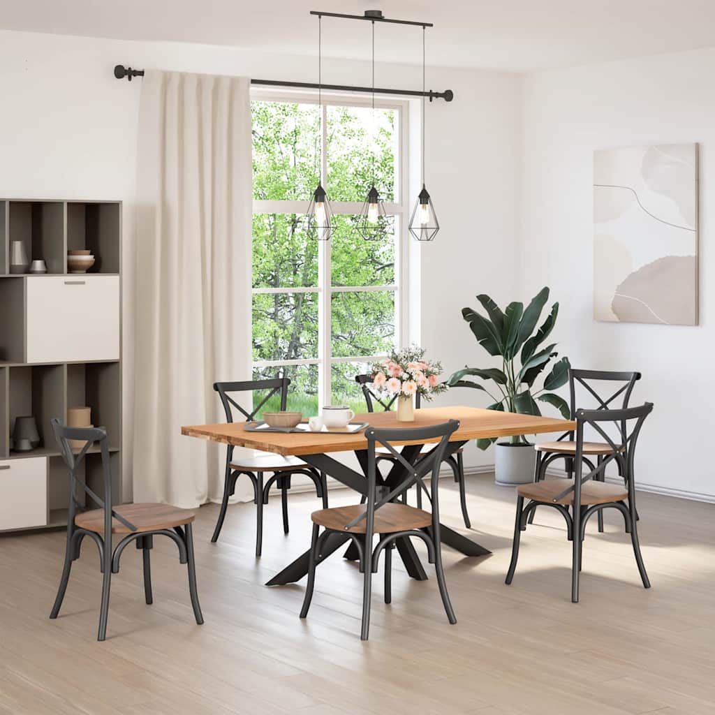 Esstisch Hellbraun 180x100x74 cm Massivholz Eiche Rechteckig