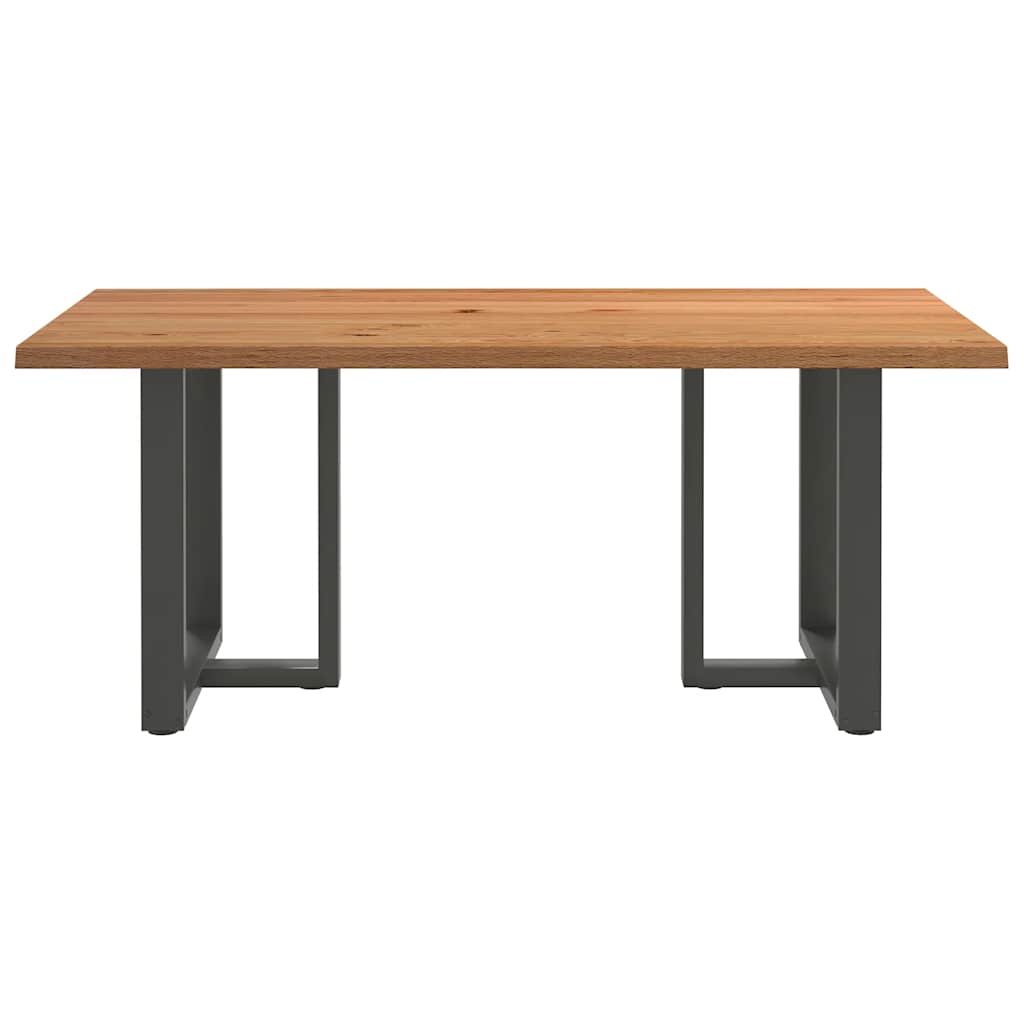 Esstisch mit Baumkanten 180x100x74 cm Massivholz Eiche Rechteck