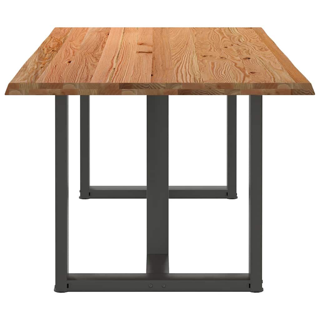 Esstisch mit Baumkanten 180x100x74 cm Massivholz Eiche Rechteck