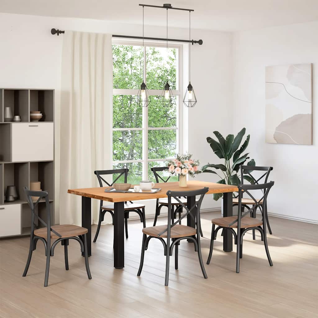 Esstisch Hellbraun 180x100x74 cm Massivholz Eiche Rechteckig
