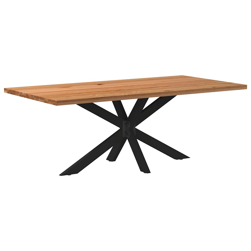 Esstisch Hellbraun 200x100x74 cm Massivholz Eiche Rechteckig