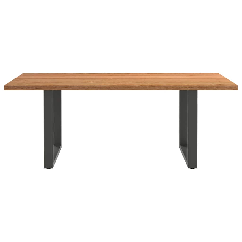 Esstisch mit Baumkanten 200x100x74 cm Massivholz Eiche Rechteck
