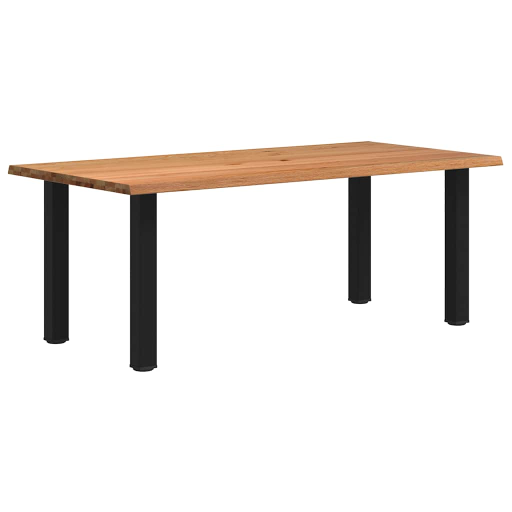 Esstisch mit Baumkanten 200x100x74 cm Massivholz Eiche Rechteck