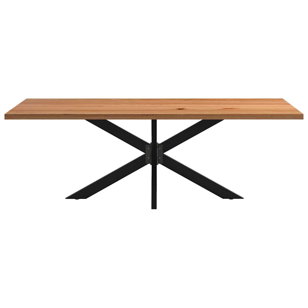 Esstisch Hellbraun 220x100x74 cm Massivholz Eiche Rechteckig