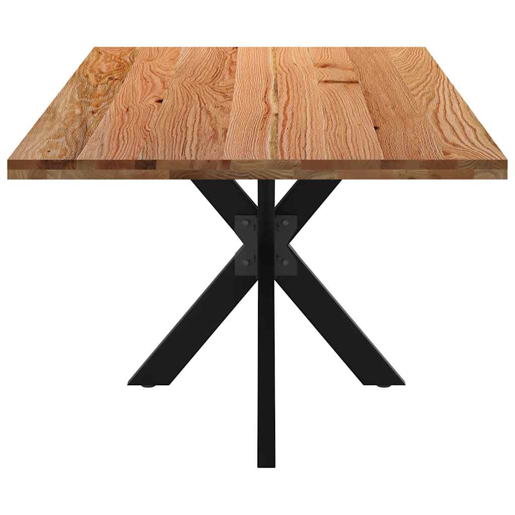 Esstisch Hellbraun 220x100x74 cm Massivholz Eiche Rechteckig