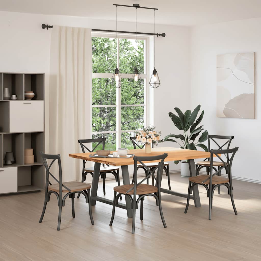 Esstisch Hellbraun 180x120x74 cm Massivholz Eiche Rechteckig