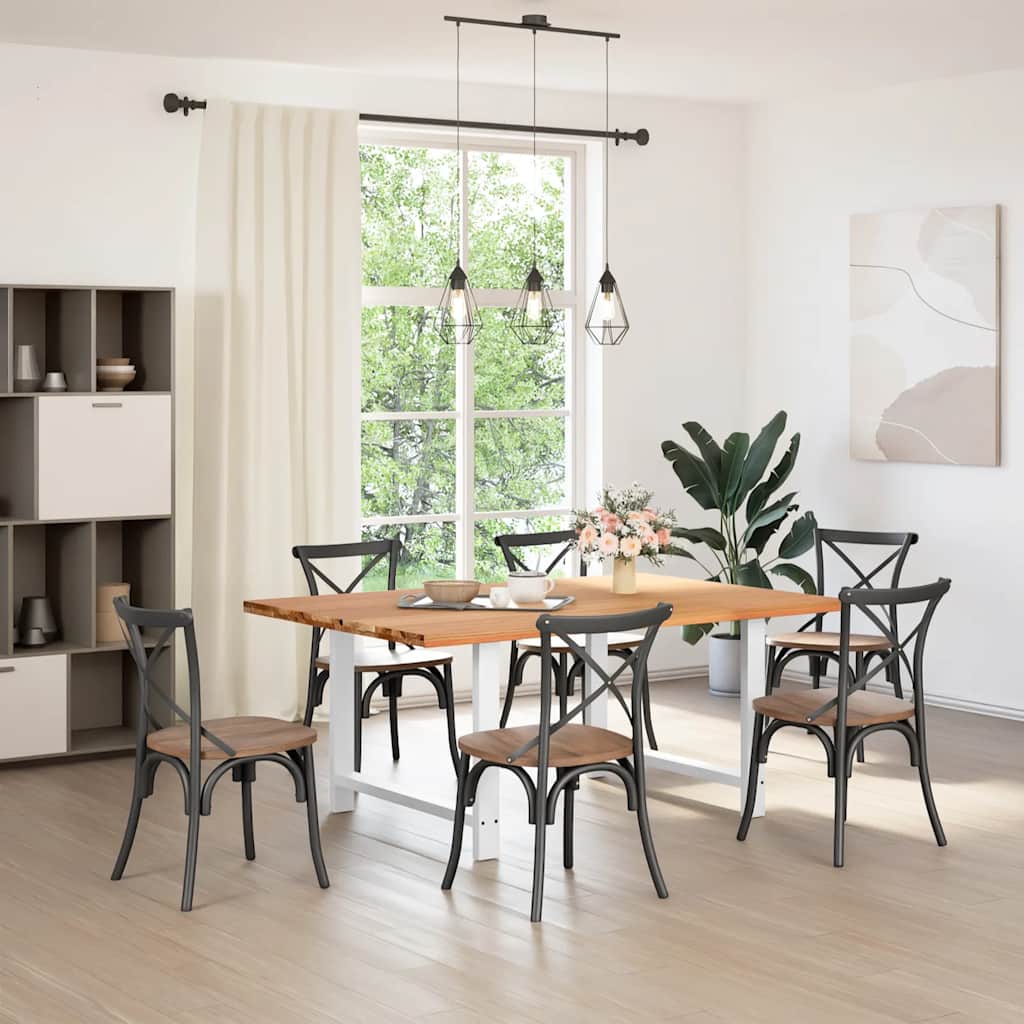 Esstisch Hellbraun 180x120x74 cm Massivholz Eiche Rechteckig