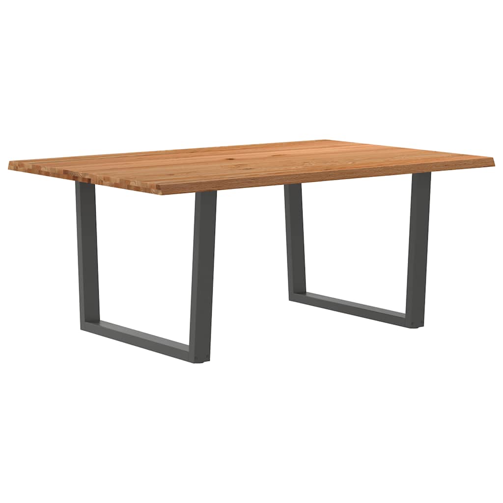 Esstisch mit Baumkanten 180x120x74 cm Massivholz Eiche