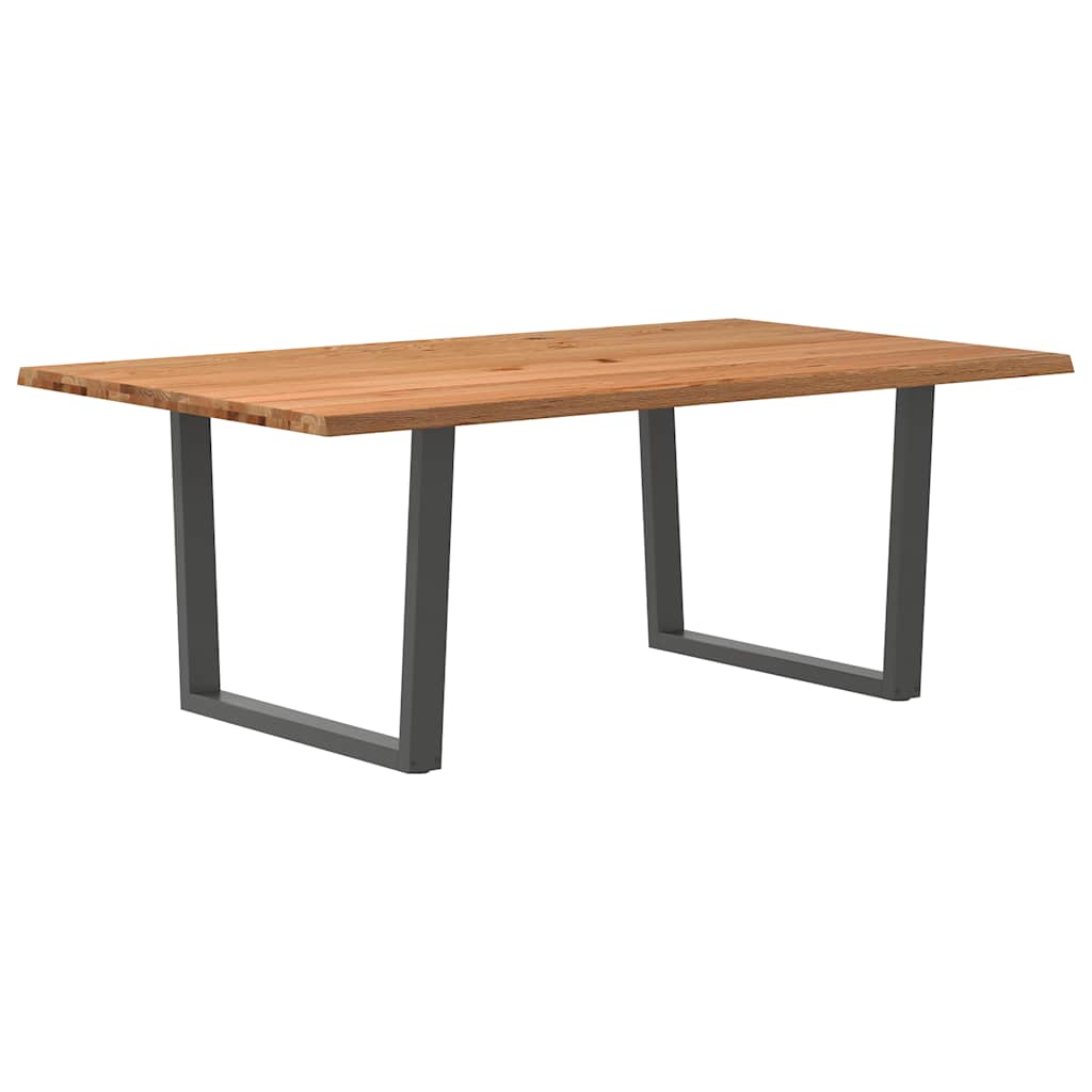 Esstisch mit Baumkanten 200x120x74 cm Massivholz Eiche