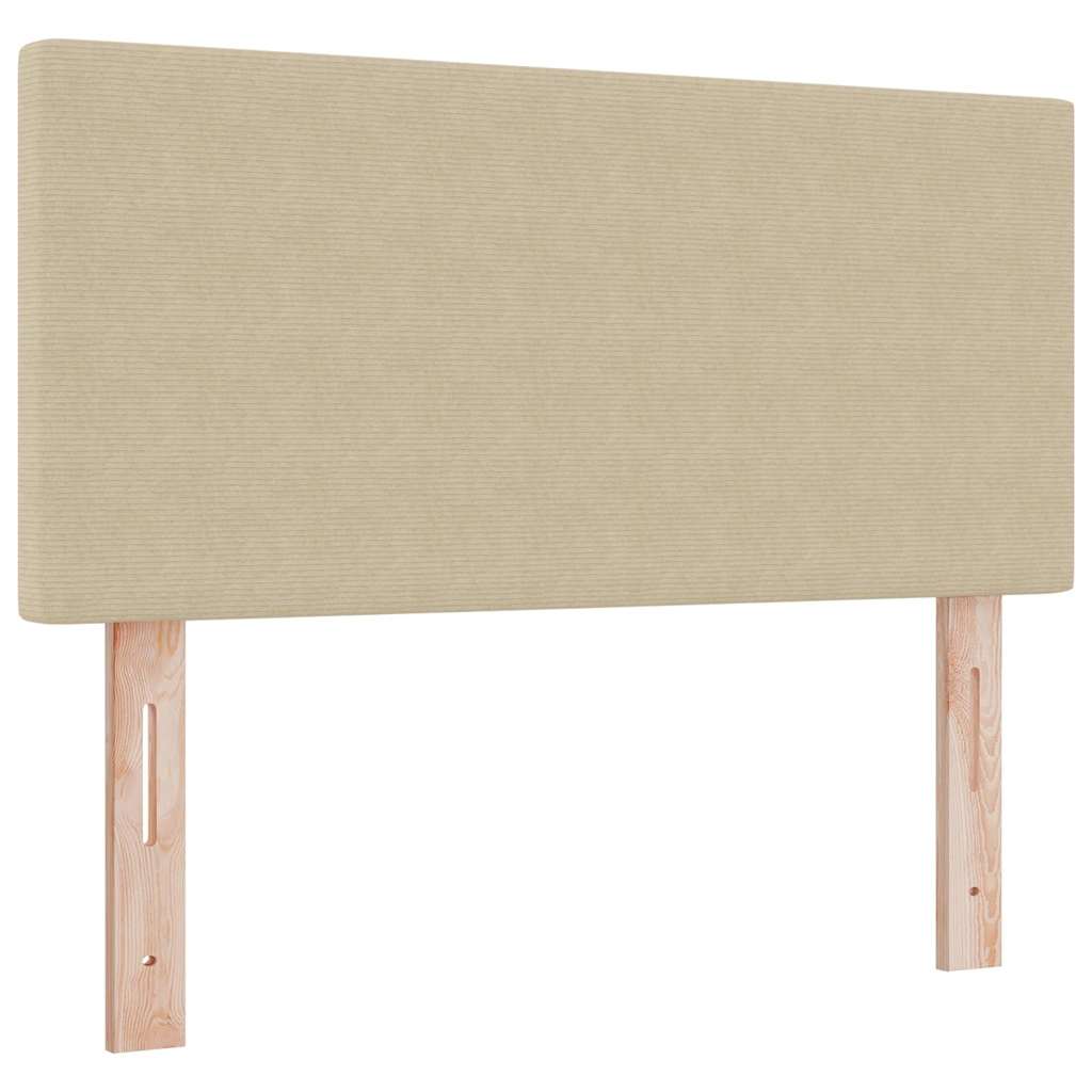Boxspringbett mit Matratze Hellgrün Grau 80x200 cm Cordstoff